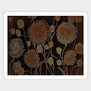 AUTUMN GOLD  GARDEN FLOWERS 1970 Sticker